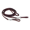Tory Long Leather Draw Reins with Snap Havana