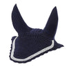 USG Baroness Crochet Ear Bonnet Navy with Clear Crystals