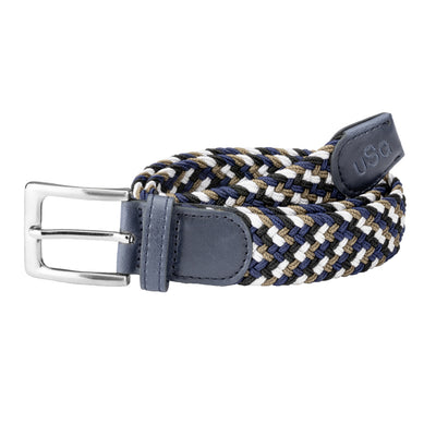 USG Casual Riding Belt Navy Beige and White