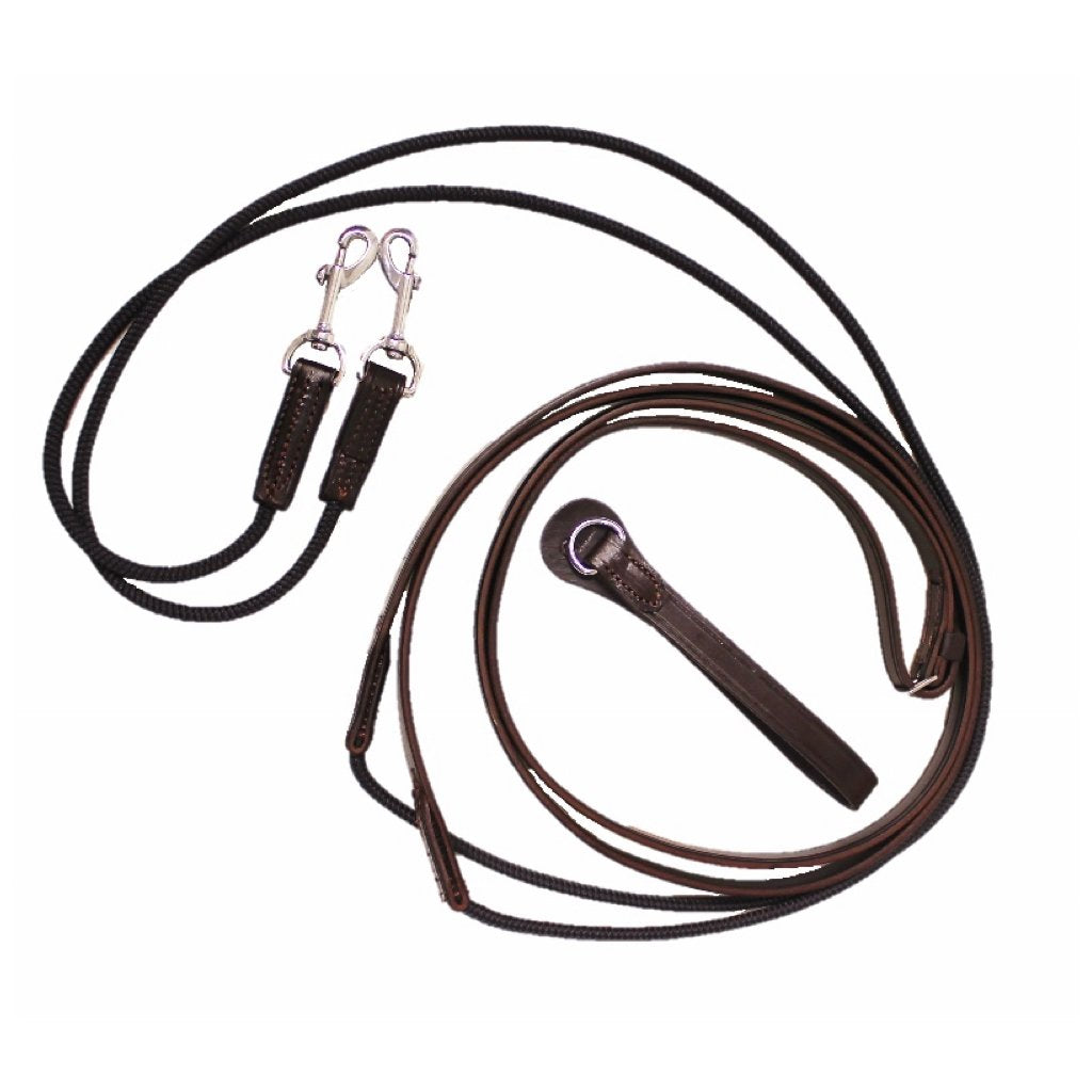Walsh Leather and Rope Draw Reins