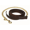 Walsh Plain Leather Lead with 24" Chain Chestnut